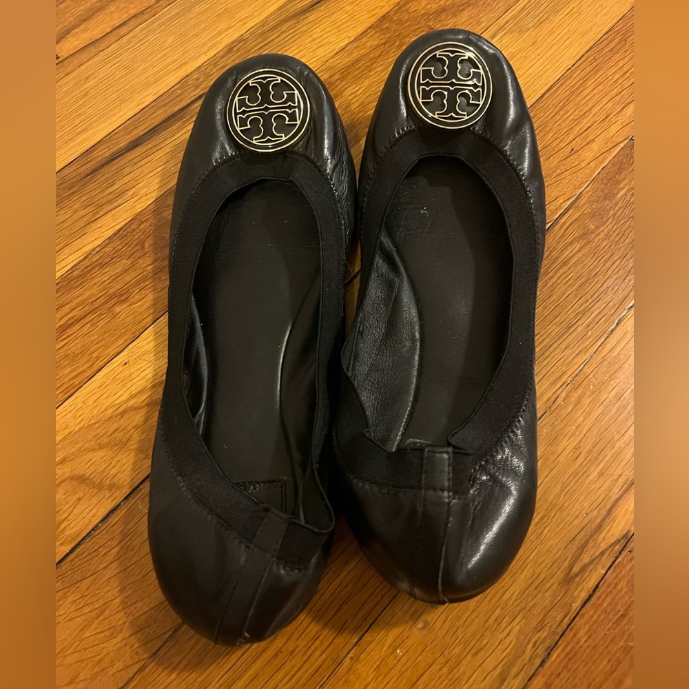 Tory Burch Caroline Black Ballet Flats (Size 11)